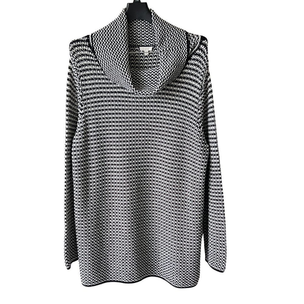 Talbots Women's Pullover Long Sleeve Cowl Neck Turtleneck Sweater, 1X